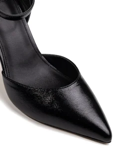 REVA Black Leather Stiletto Heel