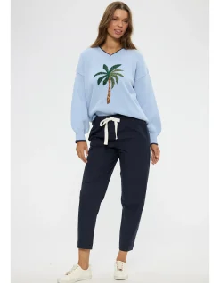 Reva Relaxed Cotton Drawstring Cargo Pant