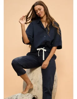 Reva Relaxed Cotton Drawstring Cargo Pant