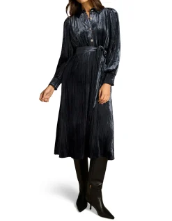 RE - VELVET SHIRT DRESS