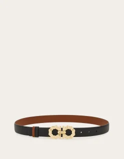 REVERSIBLE AND ADJUSTABLE BELT WITH SHAPED GANCINI