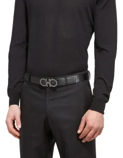 Reversible and Adjustable Gancini Belt