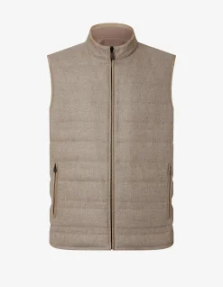 Reversible Down Filled Twill Wool & Silk Waistcoat