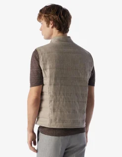 Reversible Down Filled Twill Wool & Silk Waistcoat