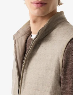 Reversible Down Filled Twill Wool & Silk Waistcoat