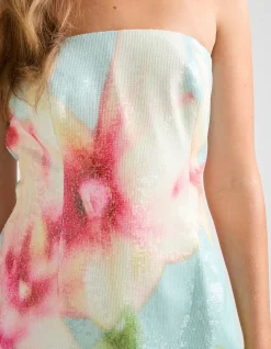 RIA STRAPLESS SEQUIN MINI DRESS