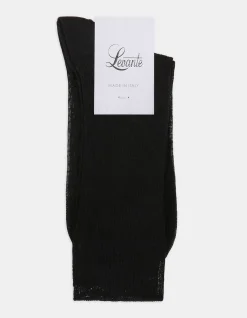 Rib Midi Comfort Top Cotton Blend Socks