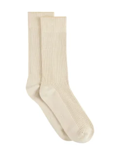 Ribbed Crew Bamboo Cushioned Socks