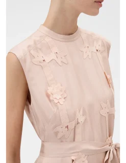 Ribbon Trim Sheath Dress