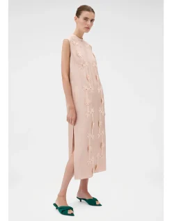 Ribbon Trim Sheath Dress