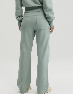 Rib Waist Organic Cotton Straight Leg Sweatpants