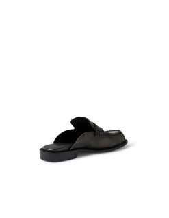 Ridge Leather Penny Loafer Mules