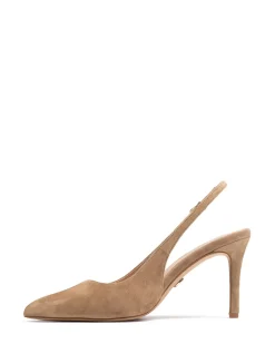 Riker Sand Suede Leather Slingback
