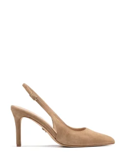 Riker Sand Suede Leather Slingback