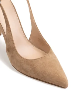 Riker Sand Suede Leather Slingback