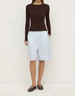 Riley Poplin Short Powder Blue
