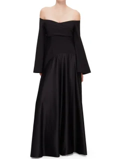 RINA LS OFF SHOULDER MAXI DRESS