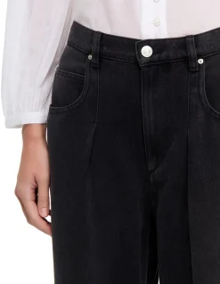 RODAYNA HIGH RISE PLEATED LEG JEANS