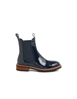 Rokkie Patent Leather Chelsea Boots