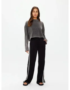 Roma High Rise Stripe Leg Track Pant