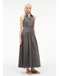 Romy Huntington Stripe Sleeveless Maxi Dress