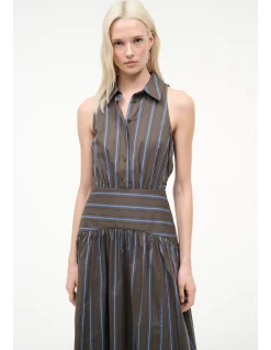 Romy Huntington Stripe Sleeveless Maxi Dress