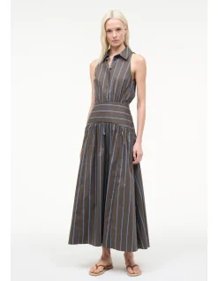 Romy Huntington Stripe Sleeveless Maxi Dress