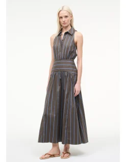 Romy Huntington Stripe Sleeveless Maxi Dress