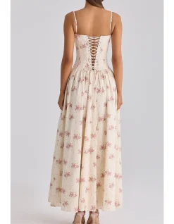 RONA VINTAGE ROSE PRINT MAXI DRESS