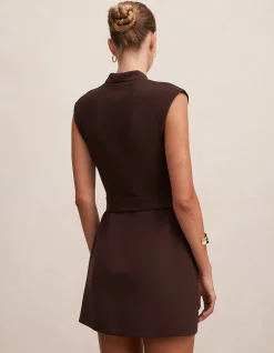 RORY STRUCTURED TIE MINI DRESS
