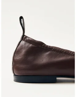 Rosalind Brown Leather Ballet Flats SHOE