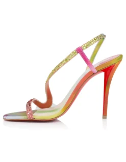 ROSA Z STRASS BOTANICA 100MM SUEDE VERSION MULTI SANDALS