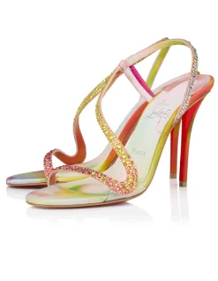 ROSA Z STRASS BOTANICA 100MM SUEDE VERSION MULTI SANDALS