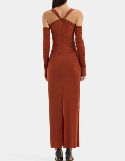 Rosseli Gathered Midi Dress
