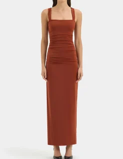Rosseli Gathered Midi Dress