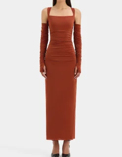 Rosseli Gathered Midi Dress