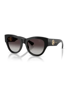 Round CHECK GRADIENT SAND BROWN GRADIENT Sunglasses