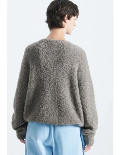 Round Neck Long Sleeve Cardigan