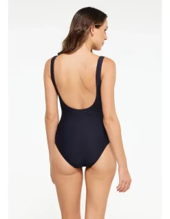 Round Patchwork One Piece Swimsuit