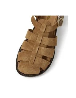 Rowee Suede T Bar Fisherman Sandals