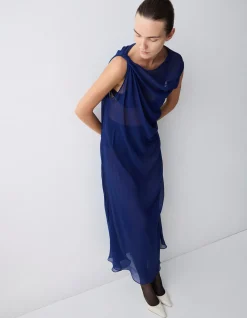ROYAL SILK GEORGETTE TUMBLE DRESS