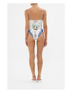 RUCHED CUP UNDERWIRE ONE PIECE W TIE FRONT