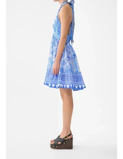 RUFFLE HEM HALTER SHORT DRESS