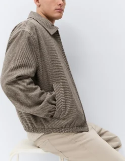RUGGED WOOL BLEND CLASSIC EVERYDAY BOMBER JACKET