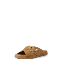 Rulle Gold Buckle Cross Strap Slides