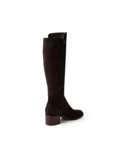 RUSH MI Suede Block Heel Knee Boots