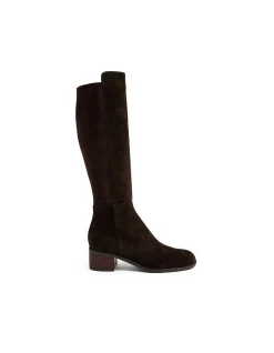 RUSH MI Suede Block Heel Knee Boots