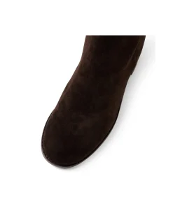 RUSH MI Suede Block Heel Knee Boots