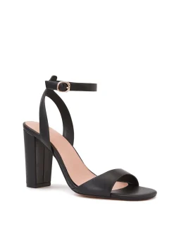 Ryan Black Leather Block Heel