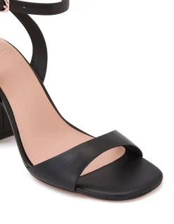 Ryan Black Leather Block Heel